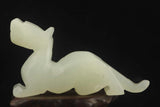 Old Natural Jade Hand Carved Dragon Pendant Statue