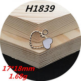 100PCs 17*18MM Enamel Heart Charms Oil Drop Necklace Pendants