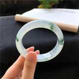 Zheru Jewelry Natural Myanmar Jade 54-64mm Ice Light Bracelet