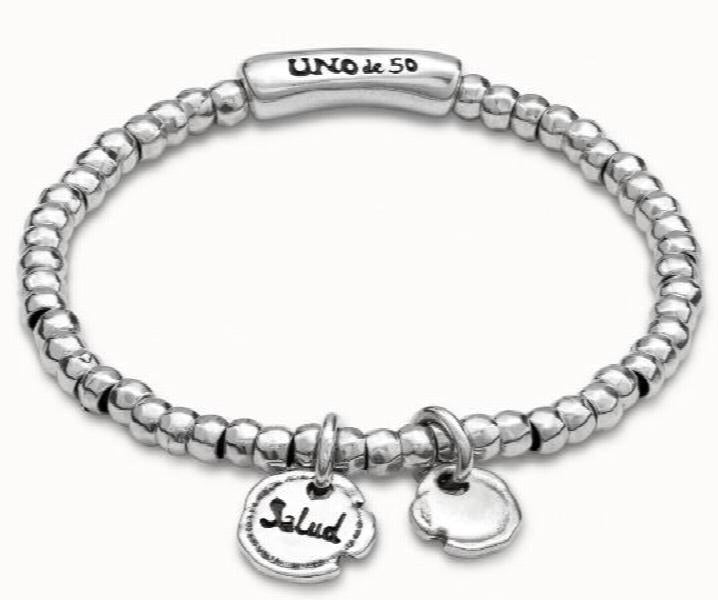 European American 925 Silver Round Logo Bracelet Pendant Jewelry