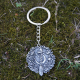 Gothic Witch's Broom Keychain Charm