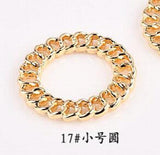 30pcs Alloy Geometry Chain Rounds Floating Locket Charms DIY Jewelry Pendant