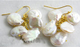 Baroque Freshwater Pearl Dangle Earrings 925 Silver Charming Women Gift