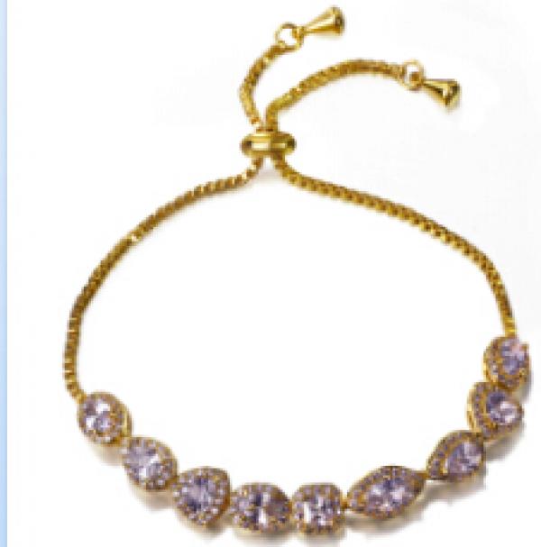 CZ Crystal Bracelet Set - Large Size & Various Colors - Pulseira Feminina
