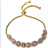 CZ Crystal Bracelet Set - Large Size & Various Colors - Pulseira Feminina