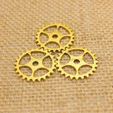 (50 pcs) 25mm Vintage Metal Alloy Gear Charm Jewelry Findings