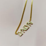 Personalized CZ Stone Crystal Name Necklace for Women Choker Chain
