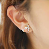 925 Silver Butterfly Stud Earrings Casual Style Girl Earings