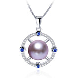 Freshwater Pearl Pendant with Zircon Silver Jewelry - Festive Gift