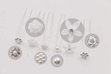 100 Pcs Wedding Bridal Hair Pins Crystal Rhinestone Hair Accessories