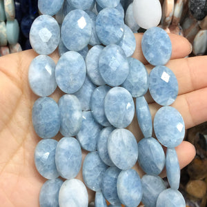 13X18mm Faceted Oval Aquamarines Amethys Labradorite Spacer Beads