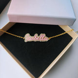 Personalized Name Bracelet with Zirconia Nameplate for Women
