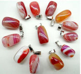 Purple Quartz Crystal Agate Stone Beads Pendant for DIY Jewelry Making