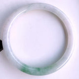 Zheru Jewelry Natural Burmese Jadeite 54mm-64mm Light Bracelet