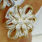 Cubic Zircon Stone Paved Women's Ring - Surprise Gift