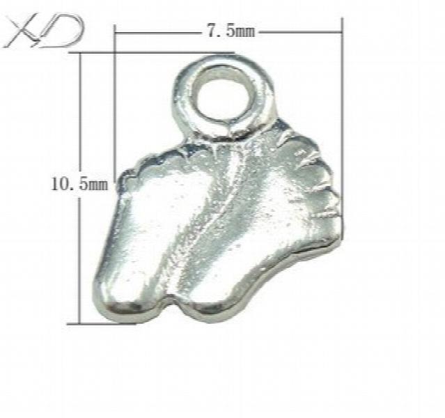 925 Silver Charms 5pcs/lot Solid 925 Fine Jewelry Pendant 7.5*10.5mm