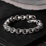 Red Man Bracelet Men's Coarse Retro Bully Gift Bracelets for Women Leather