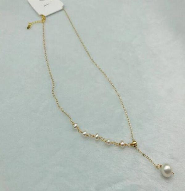 Freshwater Pearl Pendant Necklace Chain for Women