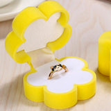 Velvet Pink Plum Blossom Jewelry Box Ring Earrings Necklaces Gift Case