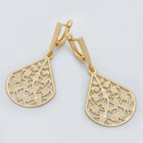Rose Hollow Big Long Earrings Wedding Jewelry