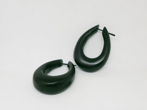 Oval Wooden Earrings for Men or Women