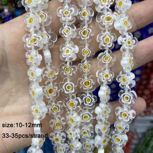 10/12mm Glass Flower Bead Small Bead DIY Jewelry Making