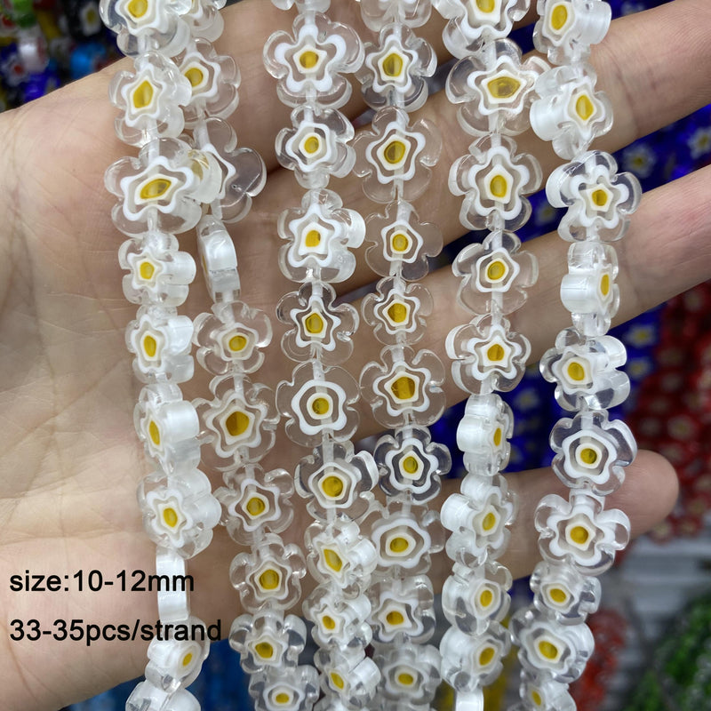 10/12mm Glass Flower Bead Small Bead DIY Jewelry Making