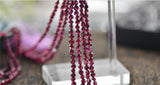 AA Natural Rhodolite Garnet Beads 4x4mm Rose Red 15 Inch Strand