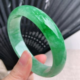 Natural Myanmar Jadeite Green Bracelet Princess Jewelry 54-64mm