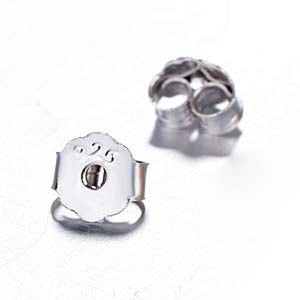 100pcs 925 Sterling Silver Ear Stopper Safety Backs Ear Plugs