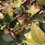 Yellow Tiger Eye Bracelet Bamboo Shape Crystal Healing Men's Jewelry