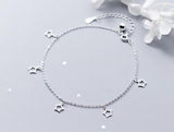 925 Sterling Silver Star Anklet GTLS713