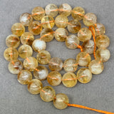 6A Stone Milk Cap Citrine Quartz Beads 5A 6/8/10mm Bracelet DIY