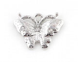 20PCS Butterfly Pendant Hang Charms 24x18mm DIY Accessory For Floating Locket