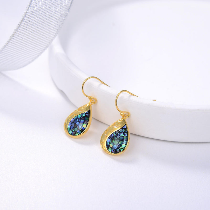 925 Sterling Silver Abalone Shell Pearl Earrings Gift for Women