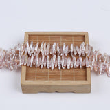 Large Freshwater Biwa Shape Pearl Strands