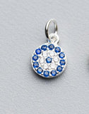 925 Sterling Silver Round Charms Zircon Pendants DIY Jewelry Making