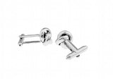 Men's Silver Brass Knot Cufflinks