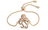 Octopus Crystal Micro Pave CZ Zircon Bracelet