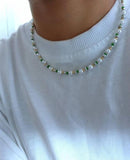 Modern Pearl Necklace for Men - Stainless Steel