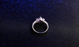 Simulated Amethyst Ring Allergy Tibetan Silver Purple Crystal Wedding