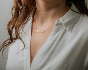 Dainty Name Necklace, Stainless Steel Personalized Necklace