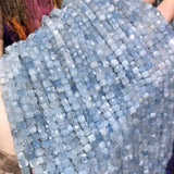 Aquamarine Stone Beads for DIY Jewelry Making 4mm