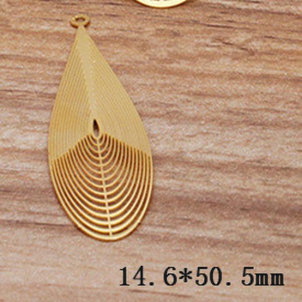 20 PCS Metal Brass Leaf Charms Filigree Leaves Pendant DIY Jewelry 25*85mm
