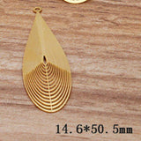 20 PCS Metal Brass Leaf Charms Filigree Leaves Pendant DIY Jewelry 25*85mm