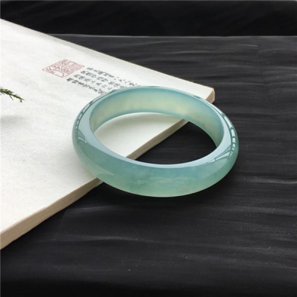 Natural Myanmar Jadeite 54-64mm Ice Light Bracelet Princess Jewelry
