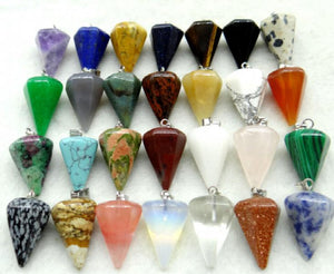 Tiger Eye Pendant Gemstone Quartz Crystal Amulet DIY Necklace Making