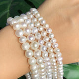 Natural Freshwater Pearl Beads Oval Round Loose Beads for Jewelry Making DIY