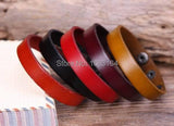 Lot 5pc Top Grain Leather Wristband Bracelet Cuff Men Unisex