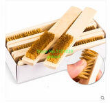 Wooden Handle Brass Wire Brush 12pcs/lot for Jewelry Making Tools
